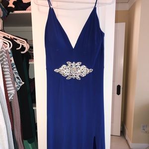 royal blue prom dress